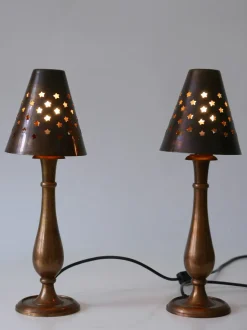 Discount Pamono Mid-Century Modern Brass Side Table Lamps by Lambert, Germany, 1970s, Set of 2