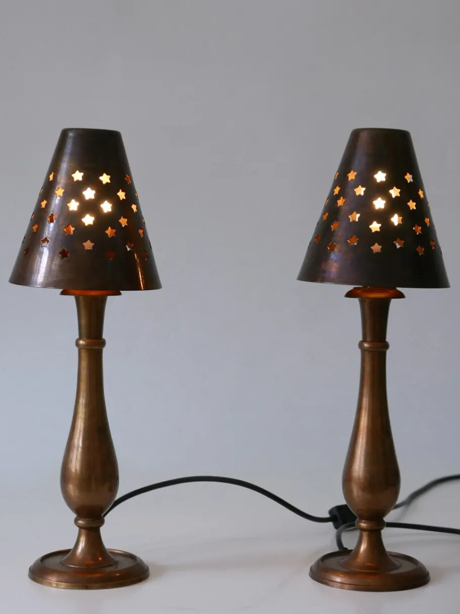 Discount Pamono Mid-Century Modern Brass Side Table Lamps by Lambert, Germany, 1970s, Set of 2