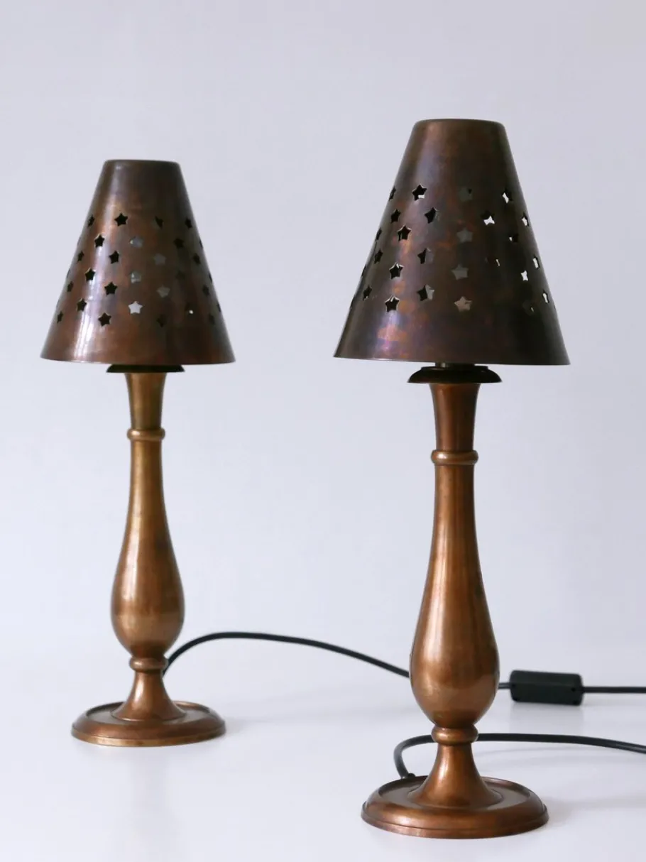 Discount Pamono Mid-Century Modern Brass Side Table Lamps by Lambert, Germany, 1970s, Set of 2