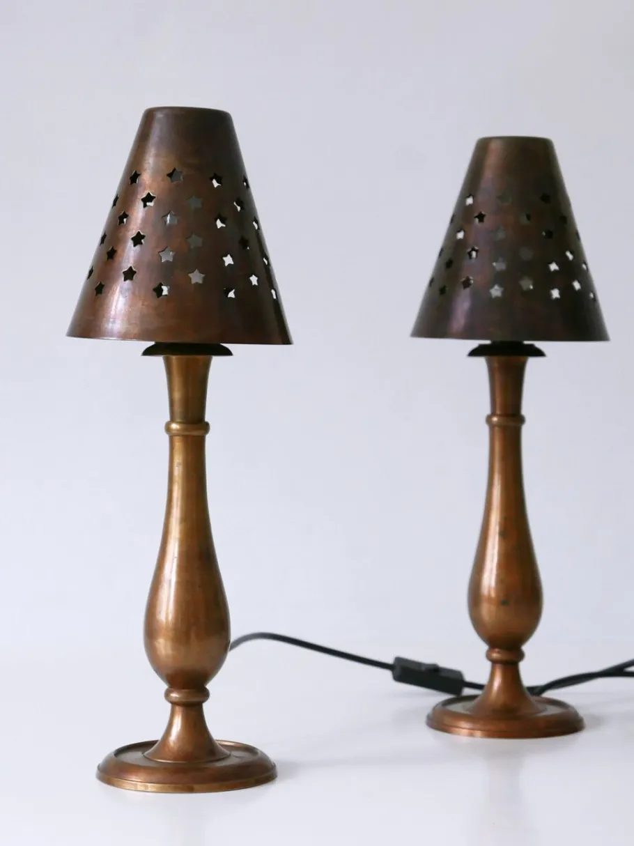 Discount Pamono Mid-Century Modern Brass Side Table Lamps by Lambert, Germany, 1970s, Set of 2
