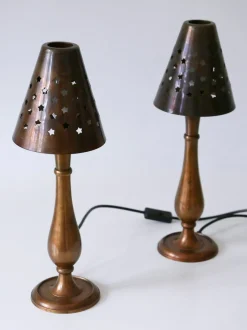 Discount Pamono Mid-Century Modern Brass Side Table Lamps by Lambert, Germany, 1970s, Set of 2