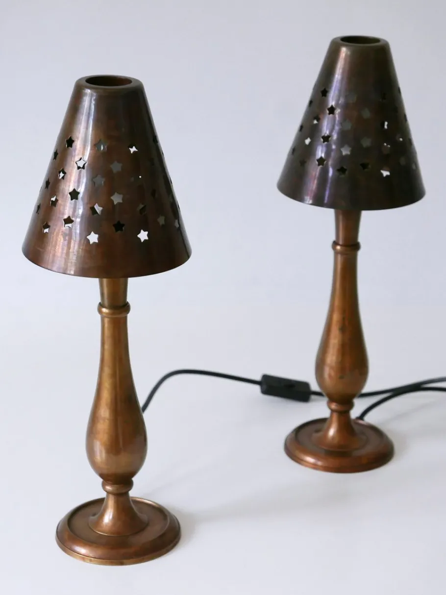 Discount Pamono Mid-Century Modern Brass Side Table Lamps by Lambert, Germany, 1970s, Set of 2