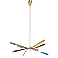Best Pamono Mid-Century Modern Brass Sputnik Chandelier from Arredoluce, 1950s
