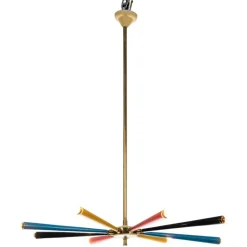Best Pamono Mid-Century Modern Brass Sputnik Chandelier from Arredoluce, 1950s