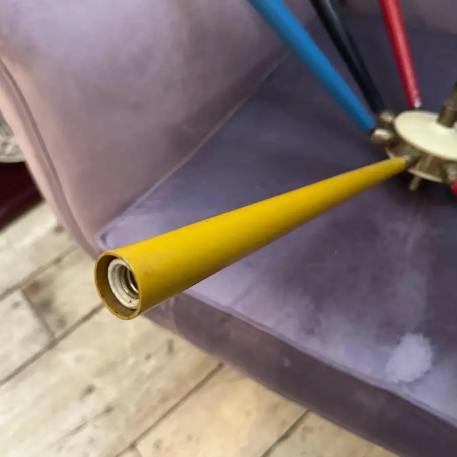 Best Pamono Mid-Century Modern Brass Sputnik Chandelier from Arredoluce, 1950s