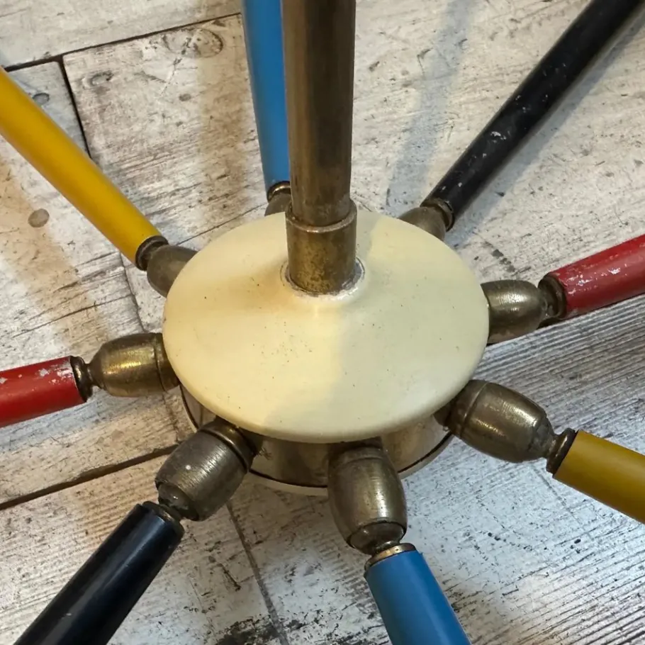 Best Pamono Mid-Century Modern Brass Sputnik Chandelier from Arredoluce, 1950s