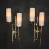 Clearance Pamono Mid-Century Modern Bronze Wall Sconces by Felix Agostini, 1990s, Set of 2