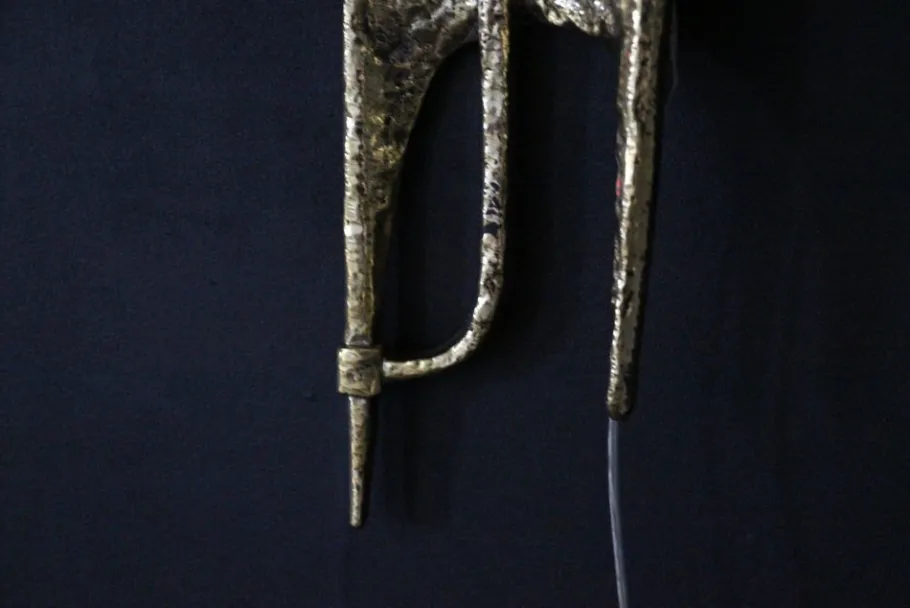 Clearance Pamono Mid-Century Modern Bronze Wall Sconces by Felix Agostini, 1990s, Set of 2