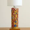 Discount Pamono Mid-Century Modern Ceramic Lamp Base with Eden-Inspired Relief Motifs, 1960s