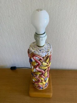 Discount Pamono Mid-Century Modern Ceramic Lamp Base with Eden-Inspired Relief Motifs, 1960s