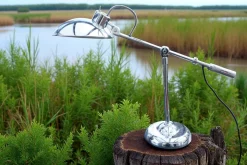 Clearance Pamono Mid-Century Modern Chrome Adjustable Desk Lamp by Yasuaki Sasamoto for Dulton Co., Japan, 1970s