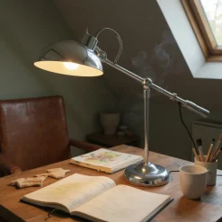 Clearance Pamono Mid-Century Modern Chrome Adjustable Desk Lamp by Yasuaki Sasamoto for Dulton Co., Japan, 1970s