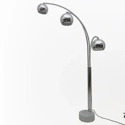 Best Pamono Mid-Century Modern Chromed Metal and Marble Floor Lamp attributed to Goffredo Reggiani for Reggiani, 1960s