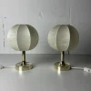Pamono Midcentury Modern Cocoon and Brass Table Lamps from Goldkant Leuchten, 1960s, Set of 2