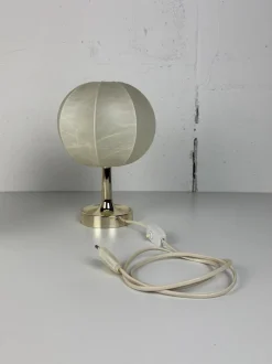 Pamono Midcentury Modern Cocoon and Brass Table Lamps from Goldkant Leuchten, 1960s, Set of 2
