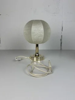 Pamono Midcentury Modern Cocoon and Brass Table Lamps from Goldkant Leuchten, 1960s, Set of 2