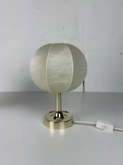 Pamono Midcentury Modern Cocoon and Brass Table Lamps from Goldkant Leuchten, 1960s, Set of 2