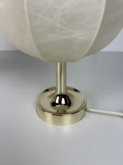 Pamono Midcentury Modern Cocoon and Brass Table Lamps from Goldkant Leuchten, 1960s, Set of 2