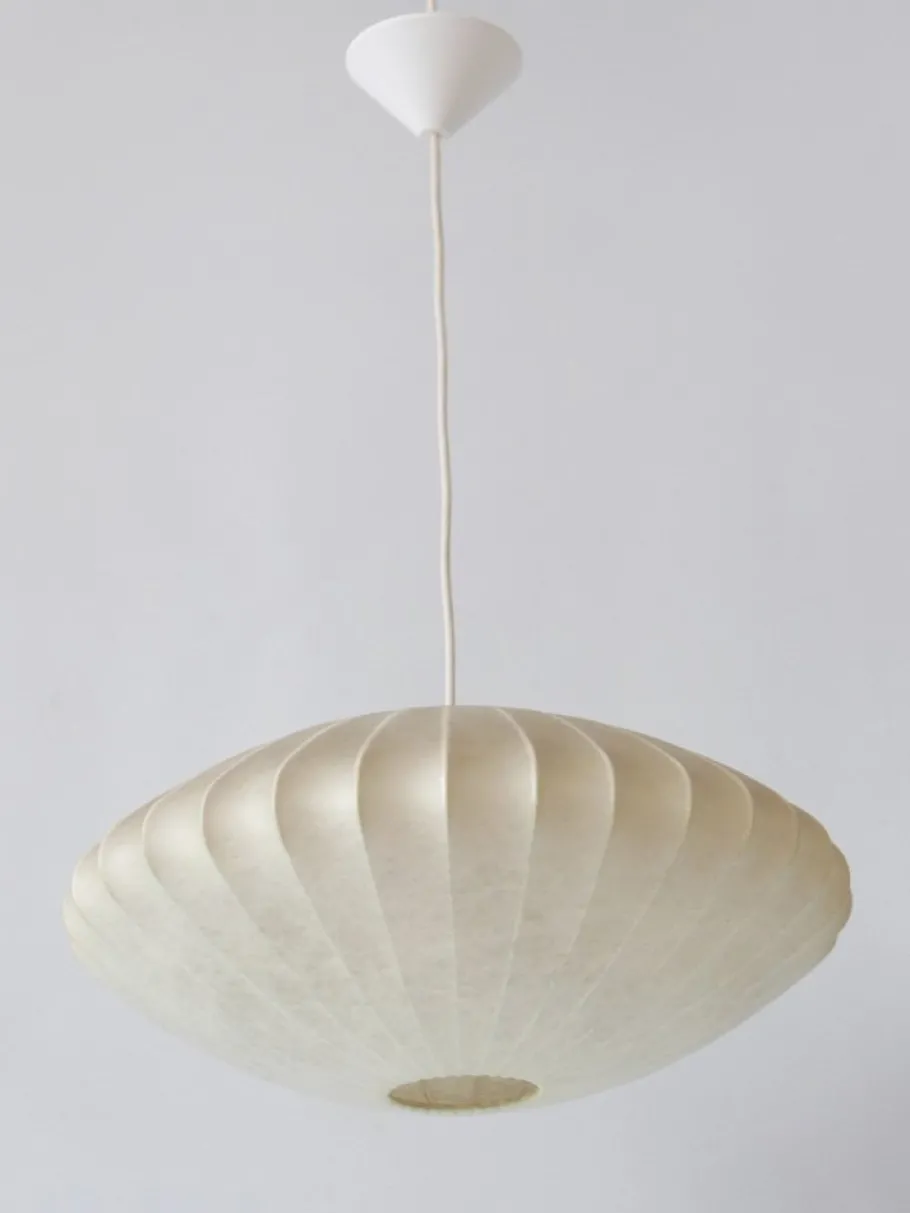 Clearance Pamono Mid-Century Modern Cocoon Pendant Lamp or Hanging Light from Goldkant, 1960s