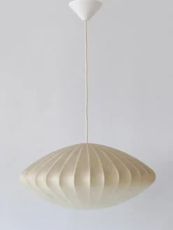 Clearance Pamono Mid-Century Modern Cocoon Pendant Lamp or Hanging Light from Goldkant, 1960s