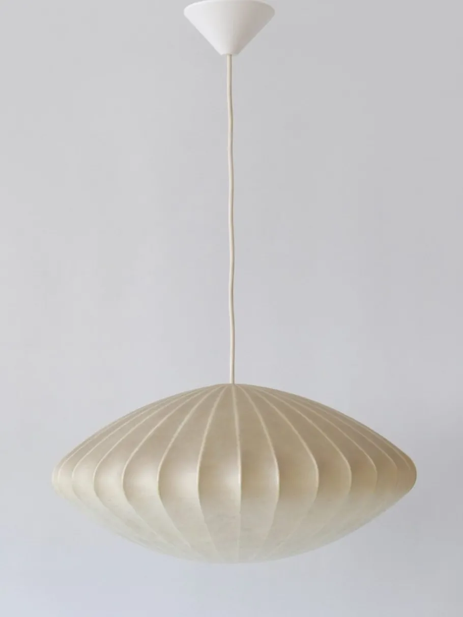 Clearance Pamono Mid-Century Modern Cocoon Pendant Lamp or Hanging Light from Goldkant, 1960s