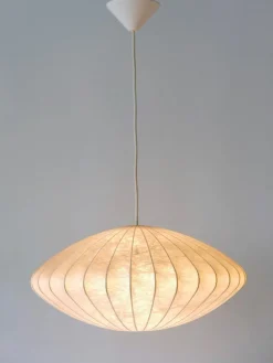 Clearance Pamono Mid-Century Modern Cocoon Pendant Lamp or Hanging Light from Goldkant, 1960s