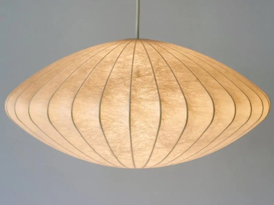 Clearance Pamono Mid-Century Modern Cocoon Pendant Lamp or Hanging Light from Goldkant, 1960s
