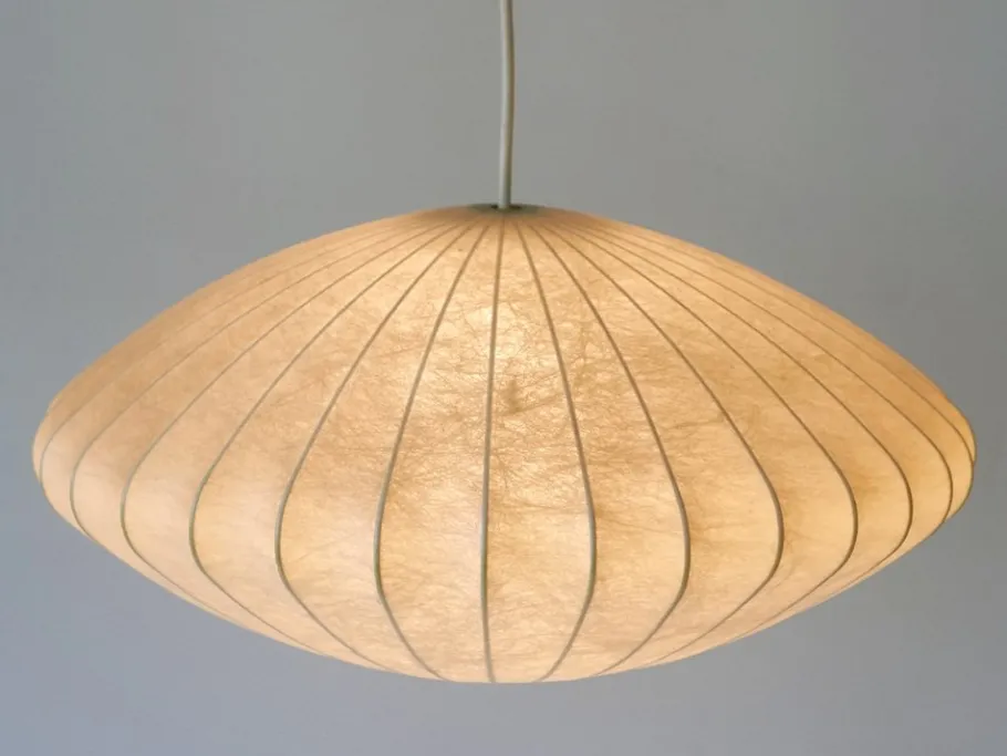 Clearance Pamono Mid-Century Modern Cocoon Pendant Lamp or Hanging Light from Goldkant, 1960s