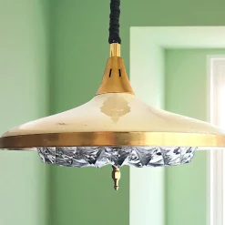 Discount Pamono Mid-Century Modern Cream Metal Retractable Dining Room Light, 1960s