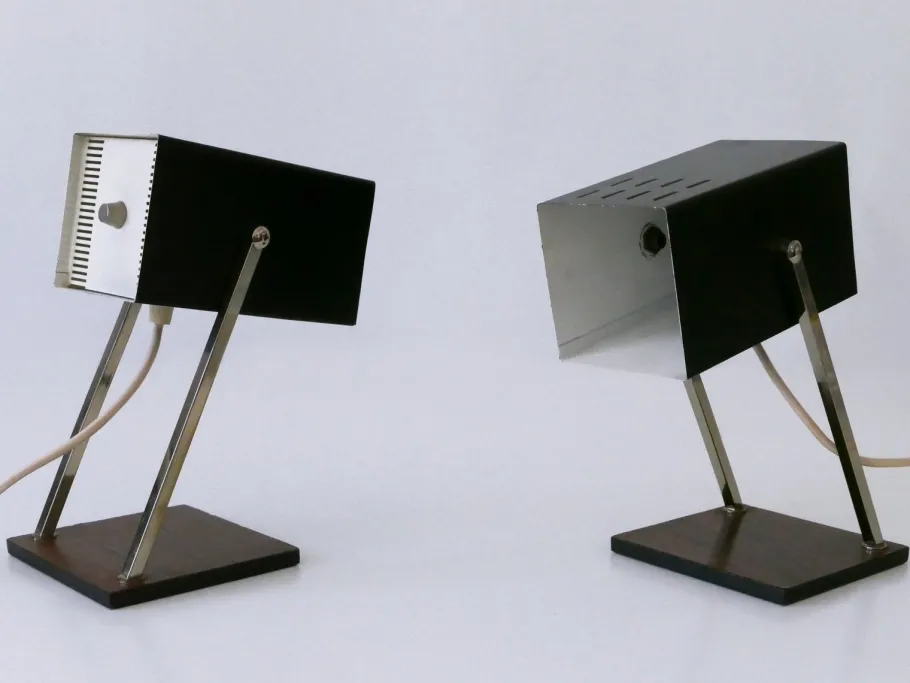 Discount Pamono Mid-Century Modern Cube Table Lamps from Kaiser Leuchten, Germany, 1960s, Set of 2