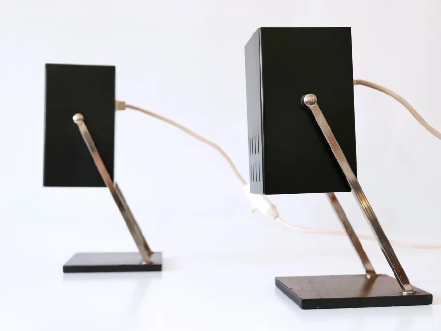 Discount Pamono Mid-Century Modern Cube Table Lamps from Kaiser Leuchten, Germany, 1960s, Set of 2