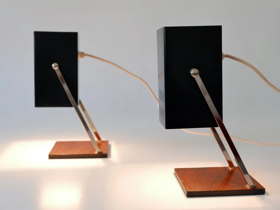 Discount Pamono Mid-Century Modern Cube Table Lamps from Kaiser Leuchten, Germany, 1960s, Set of 2