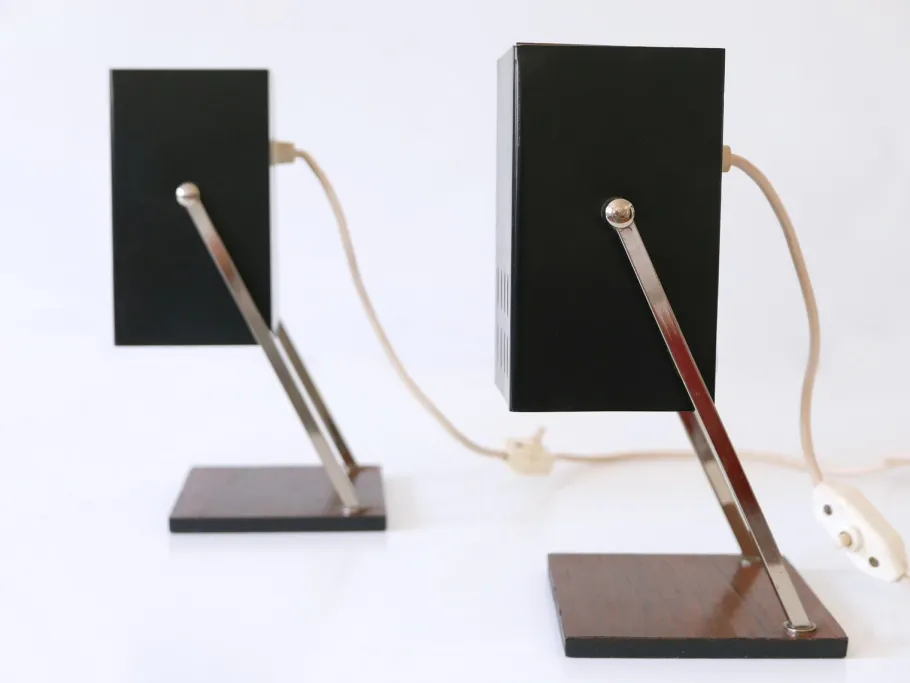 Discount Pamono Mid-Century Modern Cube Table Lamps from Kaiser Leuchten, Germany, 1960s, Set of 2