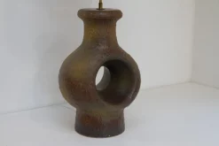 New Pamono Mid-Century Modern Danish Circular Stoneware Floor Lamp, 1960s