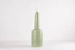 Sale Pamono Mid-Century Modern Danish Green Glaze Ceramic Table Lamp with Shade from Palshus, 1960s