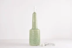 Sale Pamono Mid-Century Modern Danish Green Glaze Ceramic Table Lamp with Shade from Palshus, 1960s
