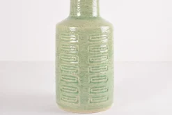 Sale Pamono Mid-Century Modern Danish Green Glaze Ceramic Table Lamp with Shade from Palshus, 1960s