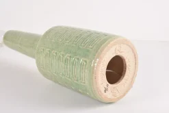 Sale Pamono Mid-Century Modern Danish Green Glaze Ceramic Table Lamp with Shade from Palshus, 1960s