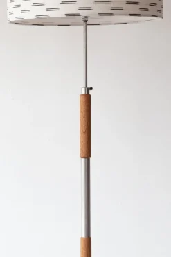 Discount Pamono Mid-Century Modern Danish Oak and Chrome Floor Lamp, 1960s