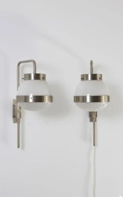 Discount Pamono Mid-Century Modern Delta Wall Lights by Sergio Mazza for Artemide, 1960s, Set of 2