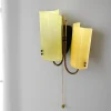 Clearance Pamono Mid-Century Modern Double Light Wall Sconce Lamp with Pulling Cord, 1970s