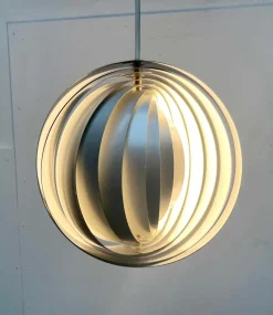 Discount Pamono Mid-Century Modern East German Moon Pendant Lamp by Verner Panton for Erjoka, 1960s