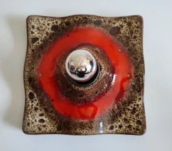 Discount Pamono Mid-Century Modern Fat Lava Ceramic Wall Light from Hustadt Leuchten, 1960s