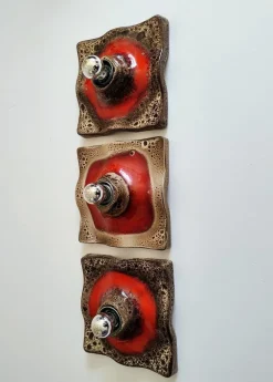 Discount Pamono Mid-Century Modern Fat Lava Ceramic Wall Light from Hustadt Leuchten, 1960s