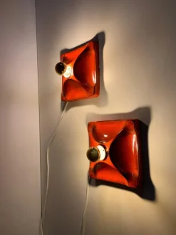 Discount Pamono Mid-Century Modern Fat Lava Ceramic Wall Lights from Hustadt Leuchten, 1960s, Set of 2