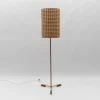 Discount Pamono Mid-Century Modern Floor Lamp in Brass and Teak from Temde, Switzerland, 1960s