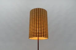 Discount Pamono Mid-Century Modern Floor Lamp in Brass and Teak from Temde, Switzerland, 1960s