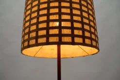 Discount Pamono Mid-Century Modern Floor Lamp in Brass and Teak from Temde, Switzerland, 1960s