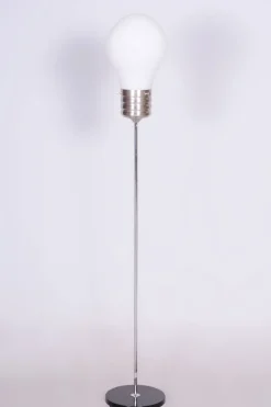 Outlet Pamono Mid-Century Modern Floor Lamp in Beech and Chrome, 1970s