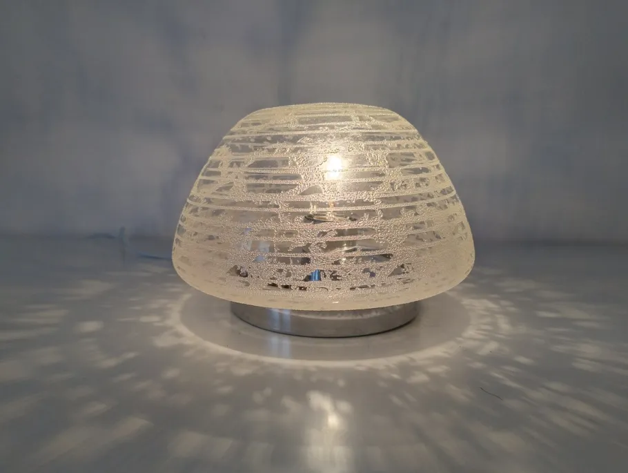 New Pamono Mid-Century Modern Glass Flush Mounts from Hillebrand Lighting, 1960s, Set of 2